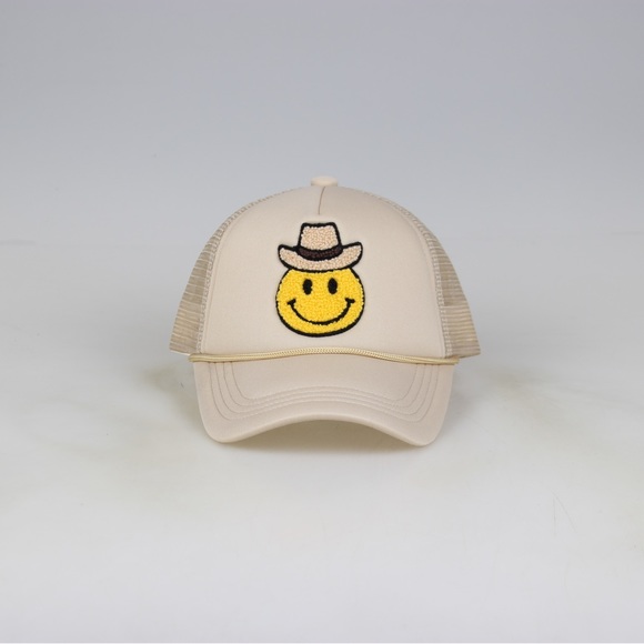 Two! Brand New Smiley Face Trucker Hat - Picture 6 of 6